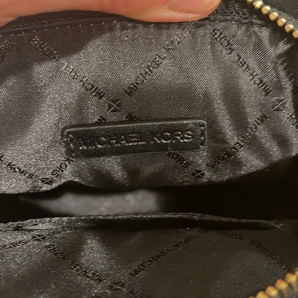 Michael Kors Avril Small leather Top-Zip Satchel Black